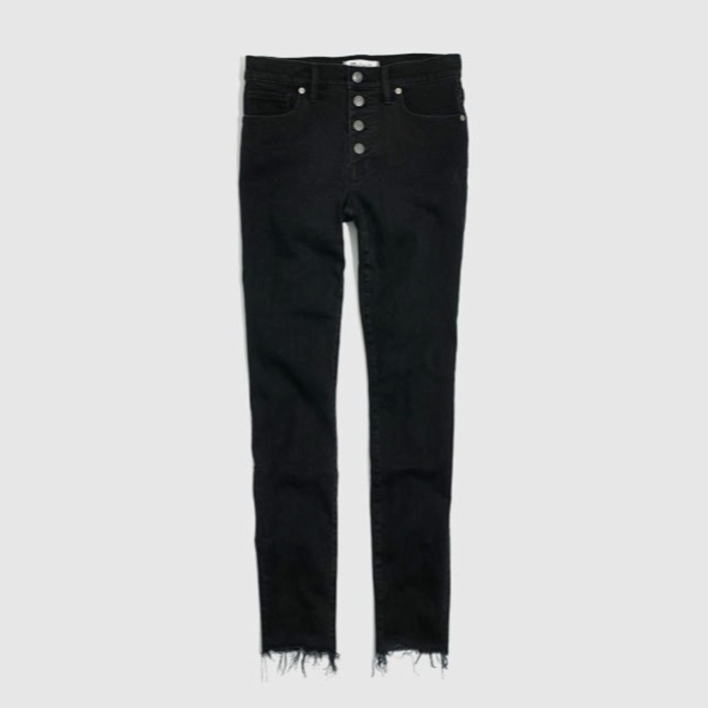 Madewell Raw Hem High-Rise Button Jeans